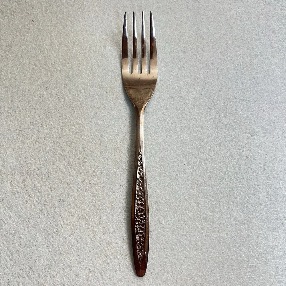 Customcraft Japan - Stainless Silverware / Flatware‎ Floral Pattern On Handle